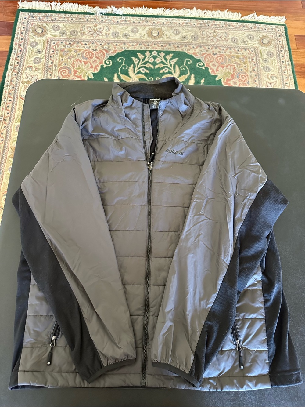 Solaris Men's Black Hybrid Lightweight Jacket Full zipper Mens XL